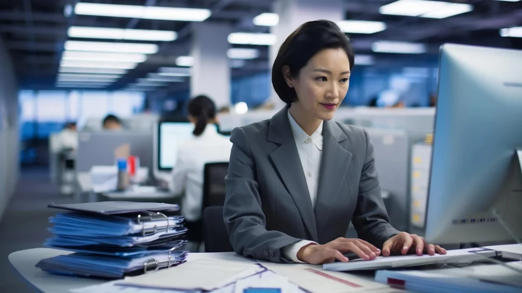 A woman is portraying an effective company secretarial service in Malaysia